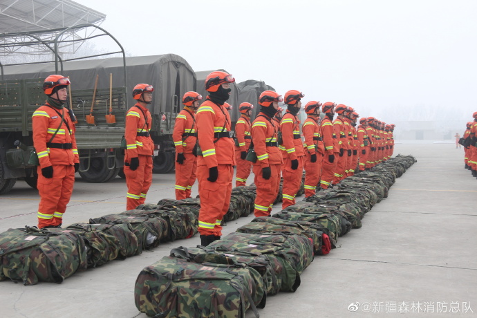 新疆阿克蘇地震 新疆森林消防總隊做好出動救援準備